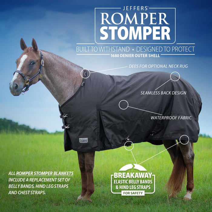 Jeffers Romper Stomper Turnout Sheet, 1680D - Jeffers - 