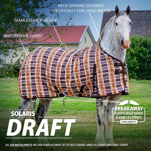 Jeffers Solaris 1200D Draft Turnout Sheet - Jeffers - Horse Supplies > Horse Blankets & Sheets