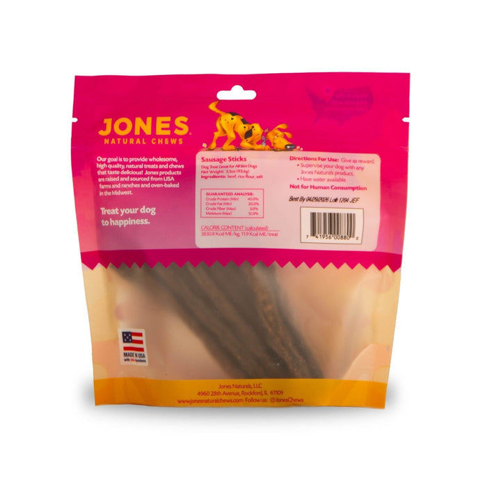 Jones Natural Sausage Sticks, 5' L - Jeffers - Dog Supplies > Dog Treats > Jerky & Sausages