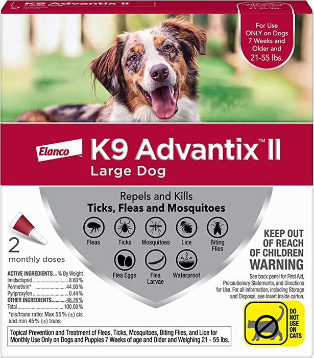 K9 Advantix II Flea and Tick Prevention for Dogs - Jeffers - Animal Health & Wellness > Flea & Tick Control