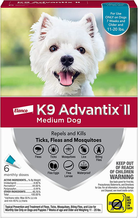 K9 Advantix II Flea and Tick Prevention for Dogs - Jeffers - Animal Health & Wellness > Flea & Tick Control