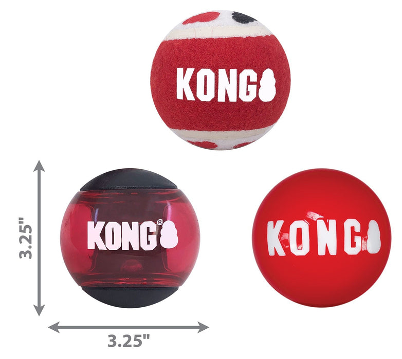 KONG Signature Balls, 3pk Asst LG - Jeffers - Dog Supplies > Dog Toys