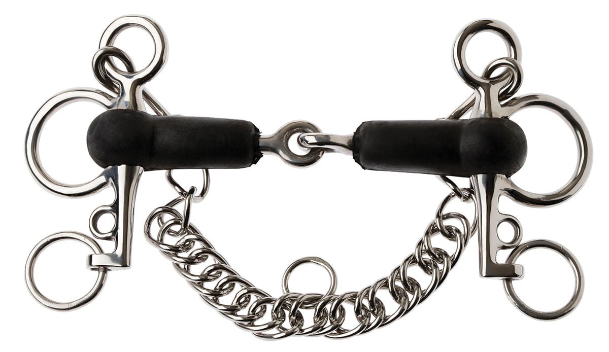 Korsteel Rubber Mouth Pelham Snaffle Bit - Jeffers - Horse Supplies > Horse Tack > Bridle Bits