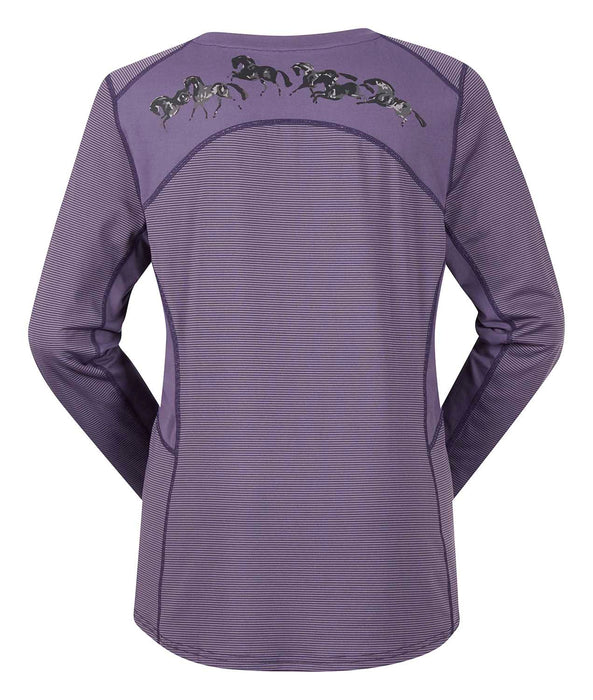 Kerrits Foundation Base Layer Top - Lavender Stripe 1X 