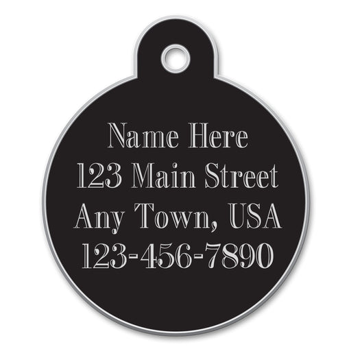 Large Circle Tag, Black - Jeffers - Animal & Pet Supplies > Pet ID Tags