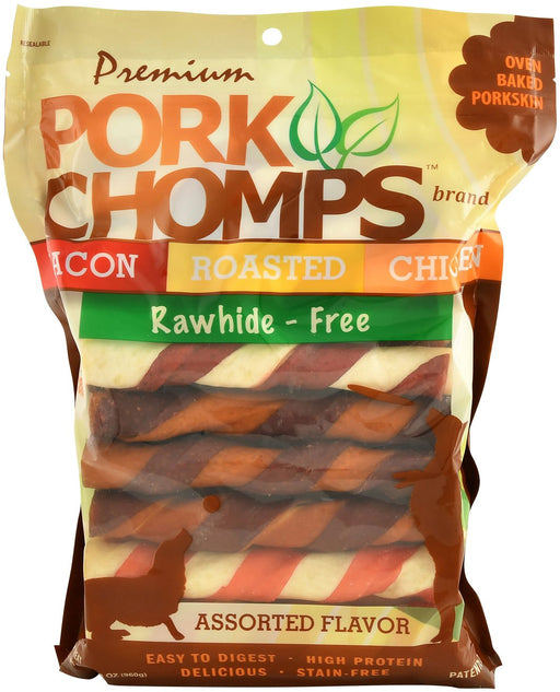 Large Pork Chomps Twists, Variety Pack, 24 ct - Jeffers - Dog Supplies > Dog Treats