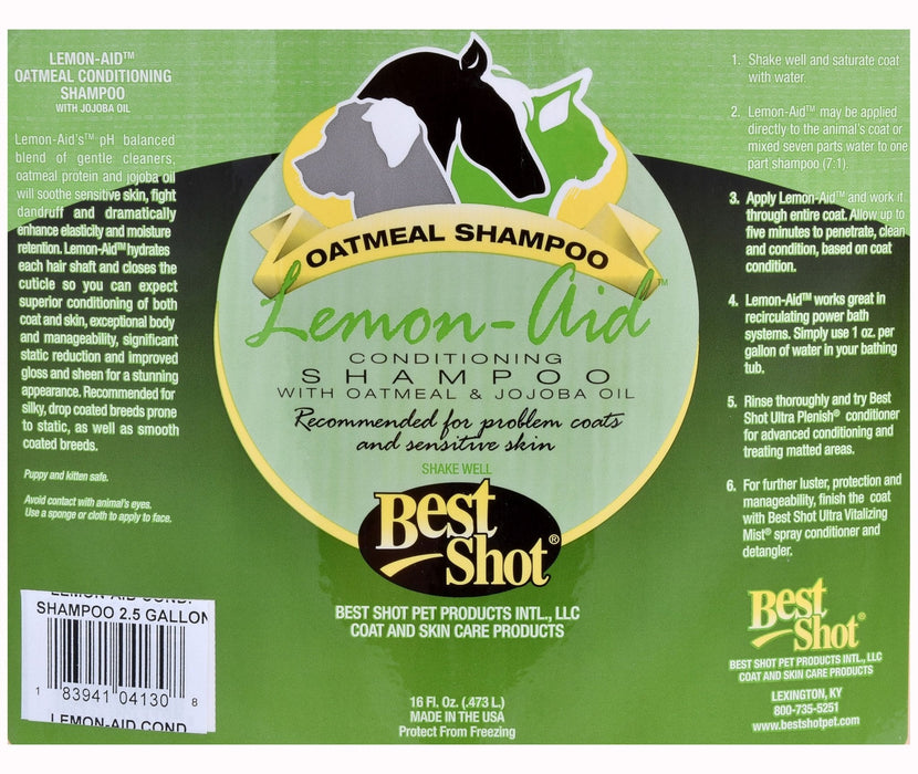 Lemon - Aid Oatmeal Ultra Wash Shampoo - Jeffers - Animal & Pet Supplies > Pet Grooming > Pet Shampoo & Conditioner