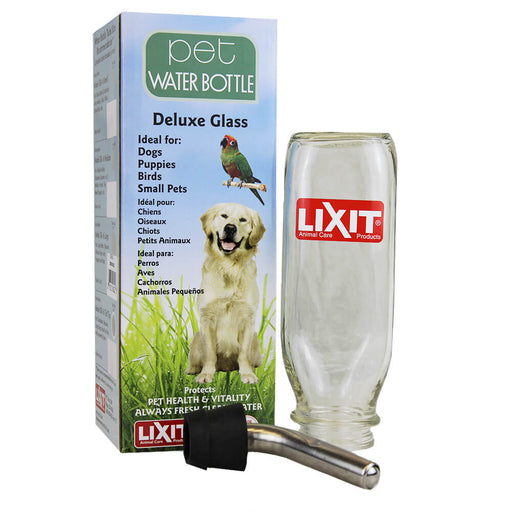 Lixit Glass Water Bottle, 16 oz with Tube - Jeffers - Animal & Pet Supplies > Pet Bowls, Feeders & Waterers