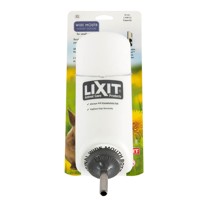 Lixit Plastic Wide Mouth Bottle - Jeffers - Animal & Pet Supplies > Pet Bowls, Feeders & Waterers