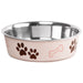 Loving Pets Bella Paw Print Pet Feeding Bowl - Large (2 qt) - Jeffers - Animal & Pet Supplies > Pet Bowls, Feeders & Waterers