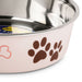 Loving Pets Bella Paw Print Pet Feeding Bowl - Large (2 qt) - Jeffers - Animal & Pet Supplies > Pet Bowls, Feeders & Waterers