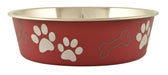 Loving Pets Bella Paw Print Pet Feeding Bowl - Large (2 qt) - Jeffers - Animal & Pet Supplies > Pet Bowls, Feeders & Waterers