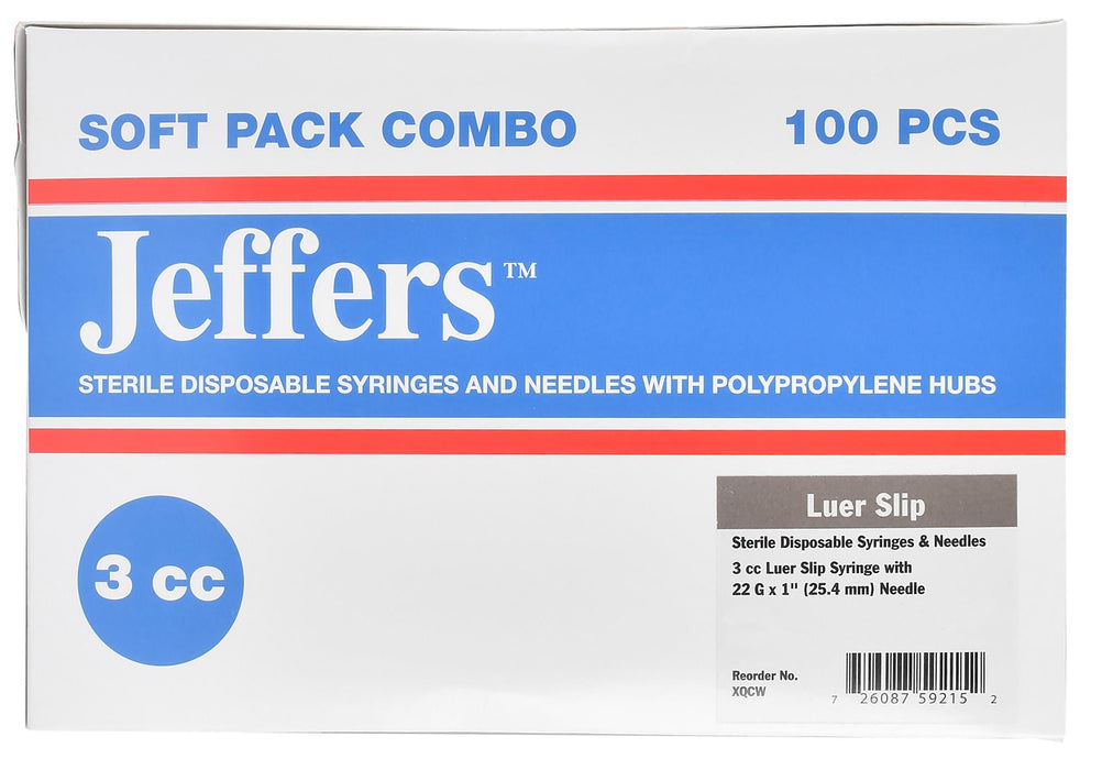 Luer Slip Syringe/Needle Combo, Boxes - Jeffers - Animal Health & Wellness > Medical Supplies