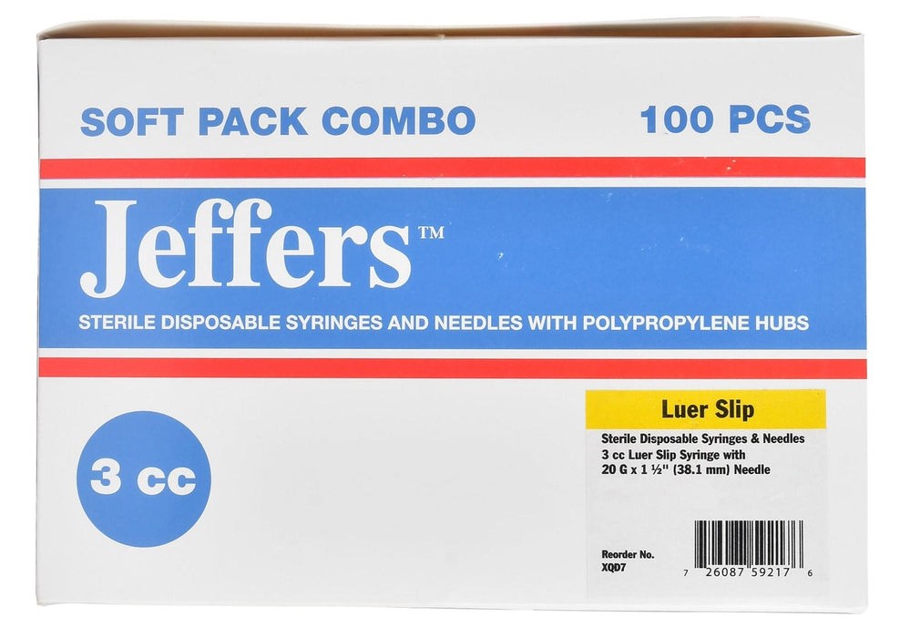 Luer Slip Syringe/Needle Combo, Boxes - Jeffers - Animal Health & Wellness > Medical Supplies