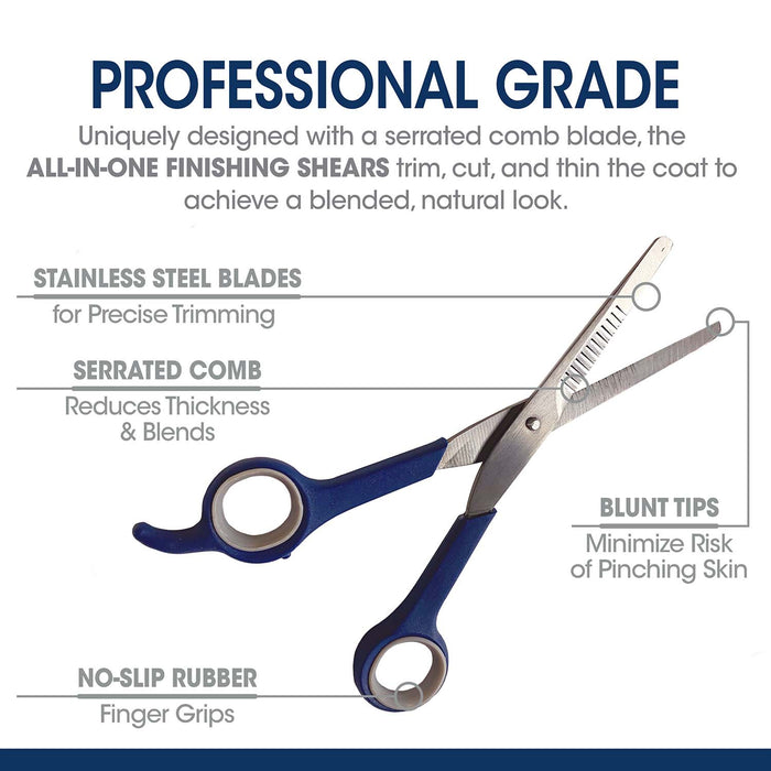 Magic Coat Professional Series All - in - One Finishing Grooming Shears - Jeffers - Animal & Pet Supplies > Pet Grooming > Pet Combs & Brushes