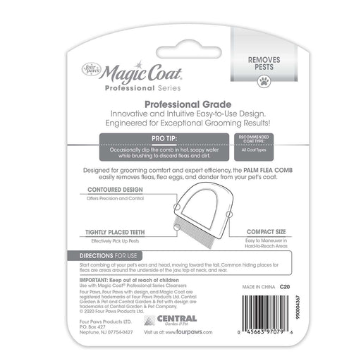 Magic Coat Professional Series Palm Flea Comb - Jeffers - Animal & Pet Supplies > Pet Grooming > Pet Combs & Brushes