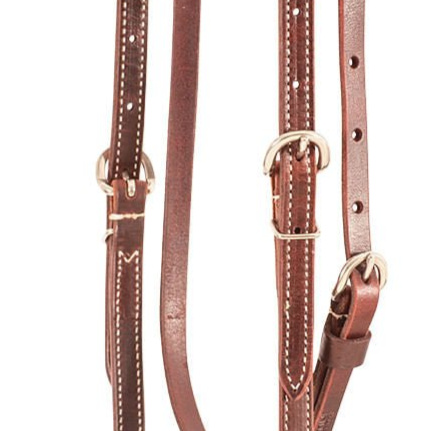 Martin Saddlery Browband Headstall with Blood Knots, Chocolate