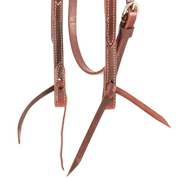 Martin Saddlery Browband Headstall with Blood Knots, Chocolate