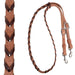 Martin Saddlery Latigo Laced Barrel Rein 3/4 - inch Thick Buckle and Keeper Snap Ends, Chocolate - Jeffers - Horse Supplies > Horse Tack > Reins