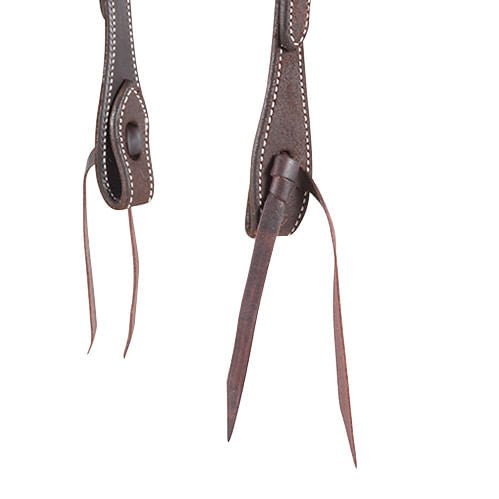 Martin Saddlery Slip Ear Headstall Roughout, Chocolate