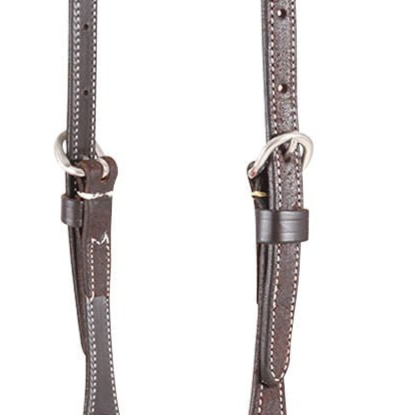 Martin Saddlery Slip Ear Headstall Roughout, Chocolate