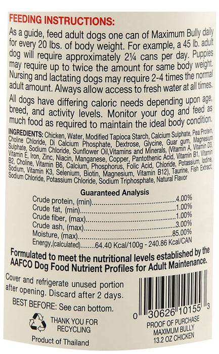 Maximum Bully Savory Chicken Cubes in Gravy, 13.2 oz - Jeffers - Dog Supplies > Dog Food > Wet Dog Food