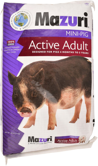 Mazuri Mini Pig, Active Adult, 25 lb - Jeffers - Animal & Pet Supplies > Animal & Pet Supplies