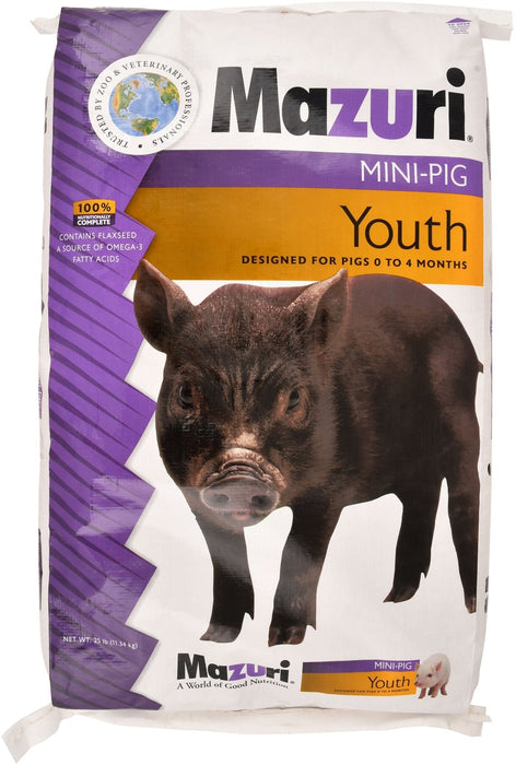 Mazuri Mini Pig, Youth, 25 lb - Jeffers - Swine Supplies > Swine Supplies