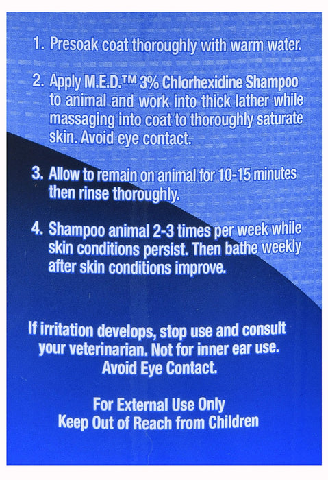 M.E.D. 3% Chlorhexidine Shampoo - Jeffers - Animal & Pet Supplies > Pet Grooming