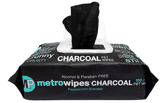 Metro Wipes Charcoal Peppermint Pet Wipes - Jeffers - Animal & Pet Supplies > Pet Grooming