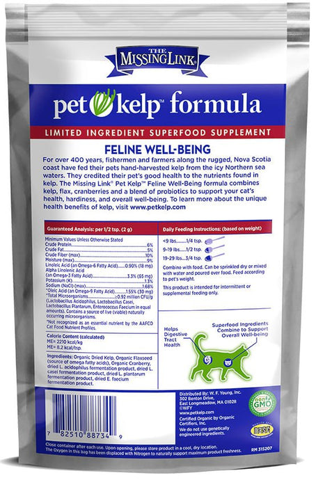 Missing Link Pet Kelp Feline Well - Being Formula - Jeffers - Animal Health & Wellness > Vitamins & Supplements