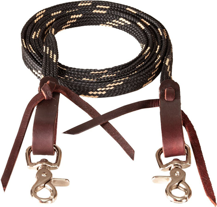 Mustang Flat Waxed Roping Rein, 5/8' x 8' - Jeffers - Horse Supplies > Horse Tack > Reins