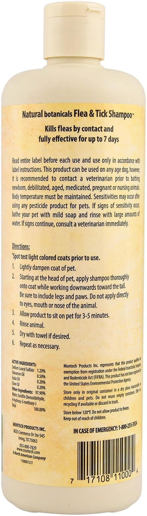 Natural Flea and Tick Shampoo, 16.9 oz - Jeffers - Animal & Pet Supplies > Pet Grooming > Pet Shampoo & Conditioner