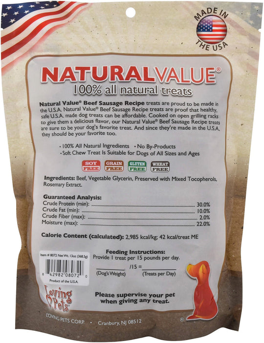 Natural Value Sausages - Jeffers - Dog Supplies > Dog Treats > Jerky & Sausages