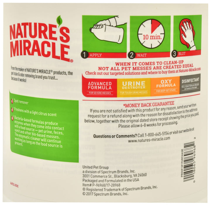 Nature's Miracle Enzymatic Stain & Odor Remover, Gallon - Jeffers - Animal & Pet Supplies > Pet Odor & Stain Removers