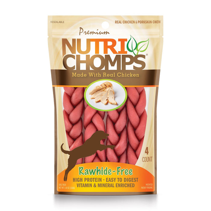 NutriChomps 4ct 6” Chicken Flavor Braid - Jeffers - Dog Supplies > Dog Treats > Chews