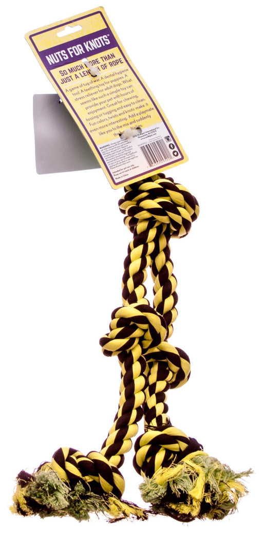 Nuts for Knots Rope Tug with 2 Danglers - Jeffers - Dog Supplies > Dog Toys