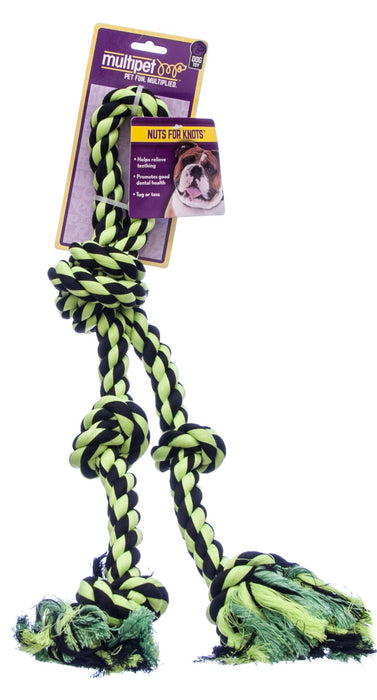 Nuts for Knots Rope Tug with 2 Danglers - Jeffers - Dog Supplies > Dog Toys