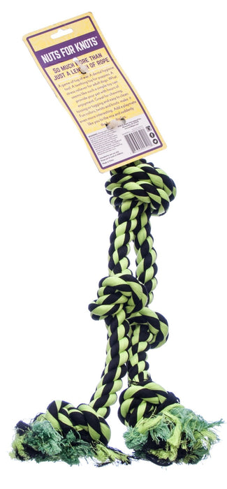 Nuts for Knots Rope Tug with 2 Danglers - Jeffers - Dog Supplies > Dog Toys