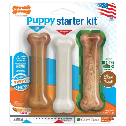 Nylabone Puppy Starter Kit, 3 pack - Jeffers - Dog Supplies > Dog Toys