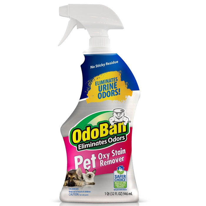 OdoBan Pet Oxy Stain Remover, Ready - to - Use Spray, 32 oz - Jeffers - Animal & Pet Supplies > Pet Odor & Stain Removers