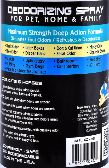 One Shot Deodorizing Spray - Jeffers - Animal & Pet Supplies > Pet Odor & Stain Removers