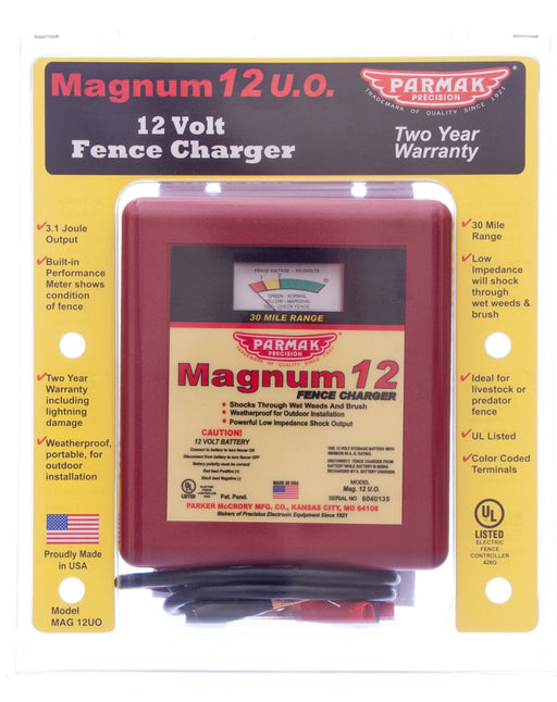 Parmak Magnum 12 U.O. (12v Fence Charger) - Jeffers - Farm & Ranch Supplies > Fencing & Barriers