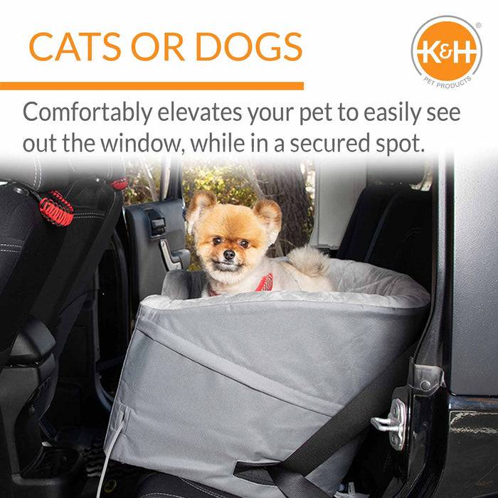 K&H Pet Products Bucket Booster Pet Seat Heated Knockdown Color Gray