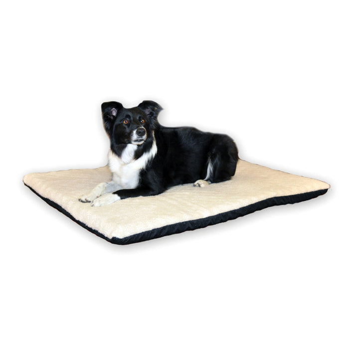 K&H Pet Products Ortho Thermo-Bed Heated Dog Bed Fleece Color White