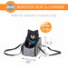 K&H Pet Products Portable Pet Console Booster Dog Car Seat Light Gray 10 X 15 X 9.5 Color Gray