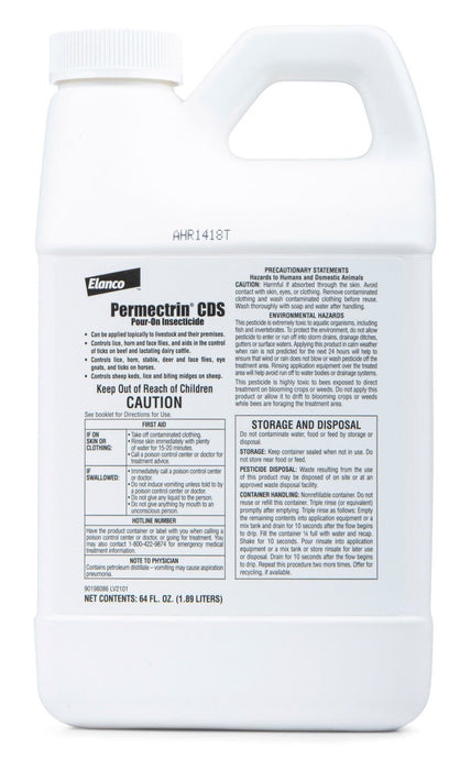 Permectrin CDS Pour - On Insecticide - Jeffers - Farm & Ranch Supplies > Pest Control