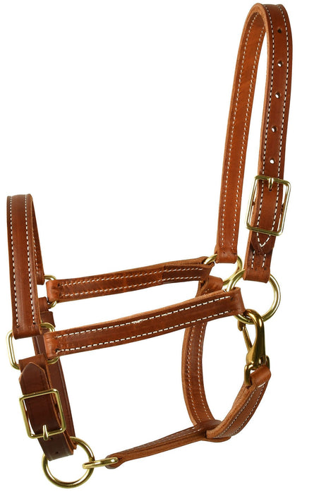 Perri's Value Leather Horse Halter, Chestnut - Jeffers - Horse Supplies > Horse Tack > Horse Halters