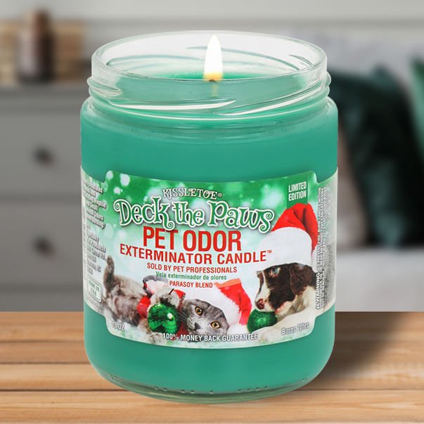 Pet Odor Exterminator Candle, Deck the Paws, 13 oz - Jeffers - Home Goods & Gifts > Home Decor and Candles for Home Improvement