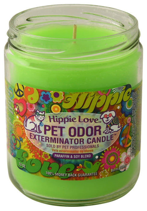 Pet Odor Exterminator Candle, Hippie Love, 13 oz - Jeffers - Animal & Pet Supplies > Pet Odor & Stain Removers